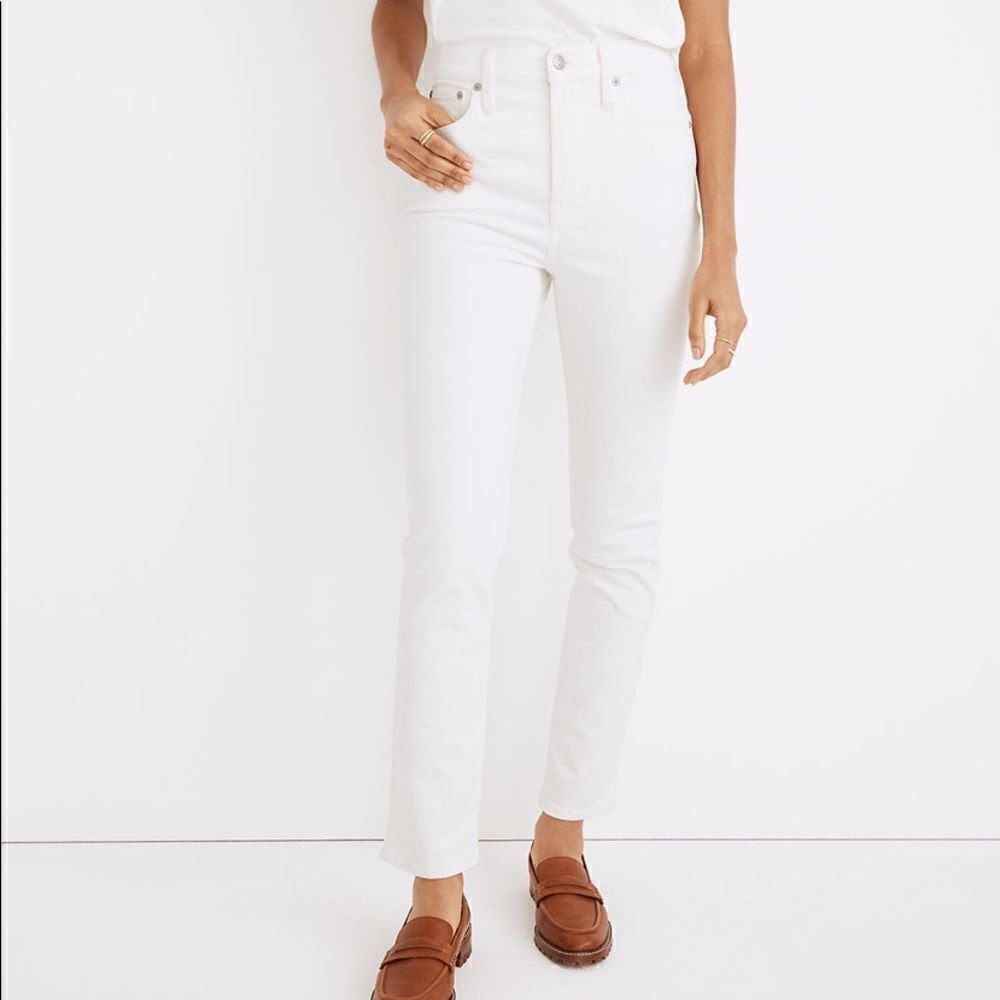 Madewell The Petite High-Rise Perfect Vintage Jean in Tile White